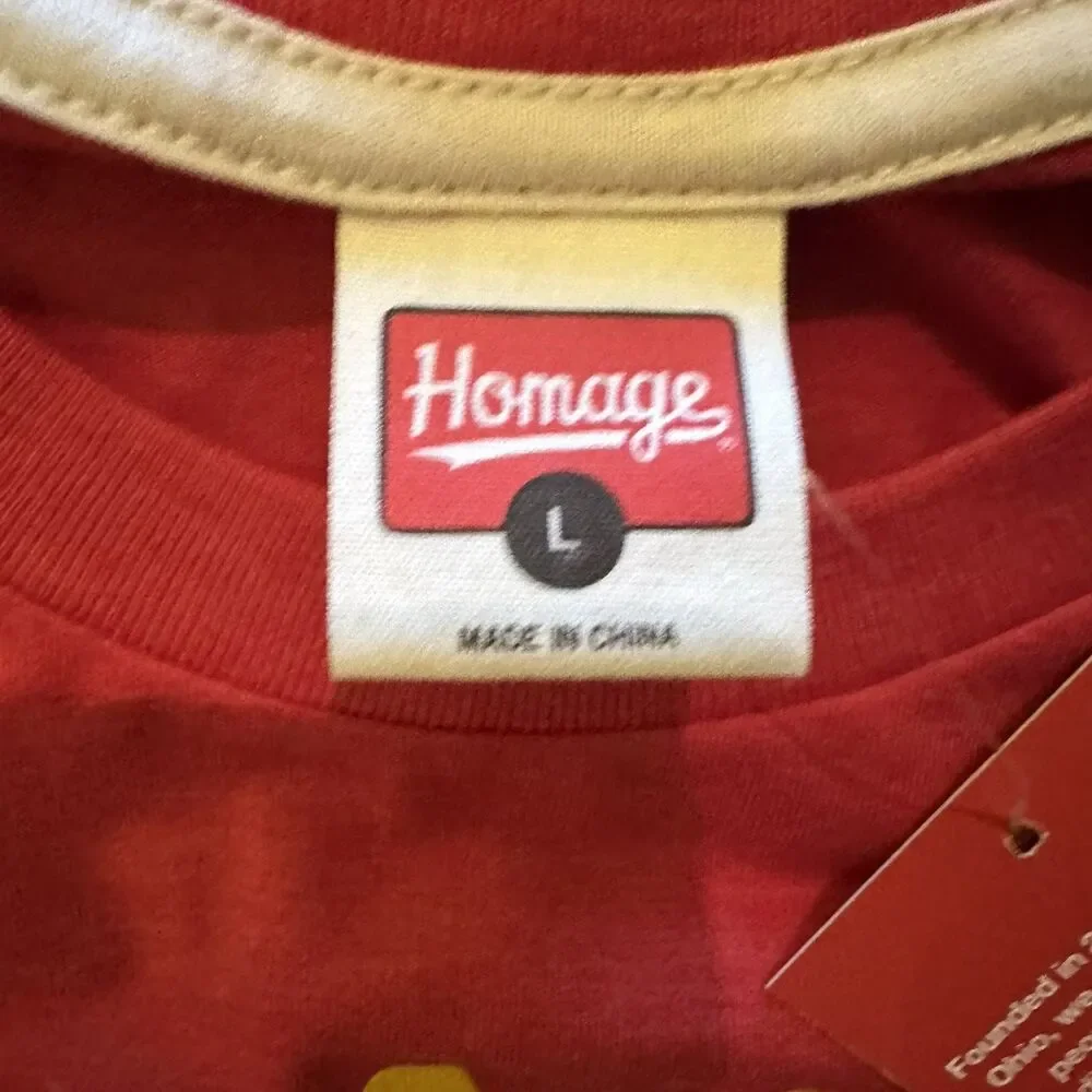 Homage Kansas City Chiefs Red Throwback Helmet Short Sleeve Shirt Mens Large NWT - Picture 8 of 16